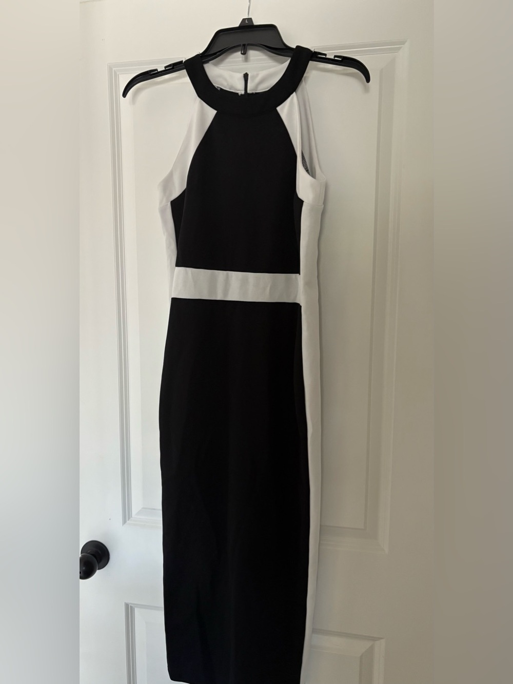 SHEIN Black and White Colorblock Maxi Dress